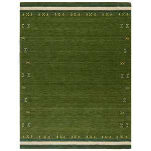 Safavieh Himalaya 9'-0&quot x 12'-0&quot Wool  Hand Loomed Rug in Green