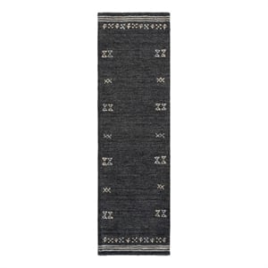Safavieh Himalaya 2'-3&quot x 8'-0&quot Wool  Hand Loomed Rug in Charcoal