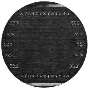 Safavieh Himalaya 6'-0&quot x 6'-0&quot Wool  Hand Loomed Rug in Charcoal