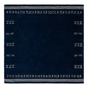Safavieh Himalaya 6'-0&quot x 6'-0&quot Wool  Hand Loomed Rug in Navy