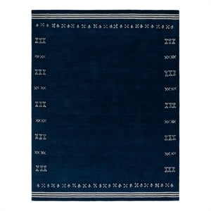 Safavieh Himalaya 8'-0&quot x 10'-0&quot Wool  Hand Loomed Rug in Navy