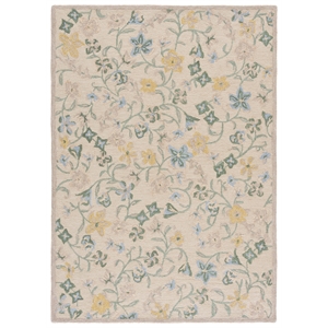 Safavieh Chelsea 4'-0&quot x 6'-0&quot Wool and Cotton Hand Tufted Rug in Beige / Green