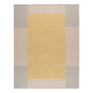Safavieh Genre 9'-0&quot x 12'-0&quot Wool and Cotton Hand Tufted Rug in Gold / Beige
