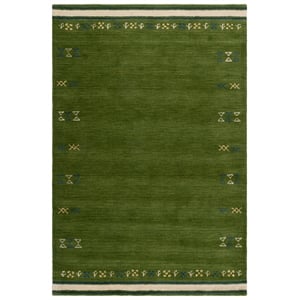 Safavieh Himalaya 6'-0&quot x 9'-0&quot Wool  Hand Loomed Rug in Green