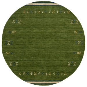 Safavieh Himalaya 6'-0&quot x 6'-0&quot Wool  Hand Loomed Rug in Green