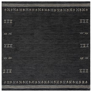 Safavieh Himalaya 6'-0&quot x 6'-0&quot Wool  Hand Loomed Rug in Charcoal