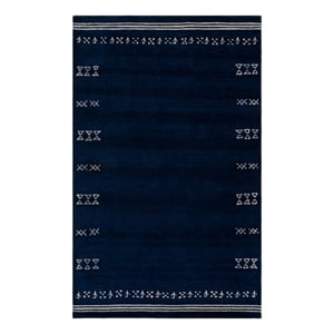 Safavieh Himalaya 4'-0&quot x 6'-0&quot Wool  Hand Loomed Rug in Navy