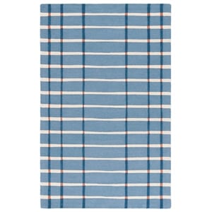 Safavieh Genre 4'-0&quot x 4'-0&quot Wool and Cotton Handtufted Rug in Blue / Ivory