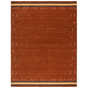 Safavieh Himalaya 6'-0&quot x 8'-0&quot Wool  Hand Loomed Rug in Rust