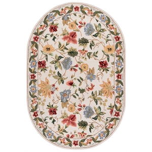 Safavieh Chelsea 4'-6&quot x 6'-6&quot Wool  Hand Hooked Rug in Ivory