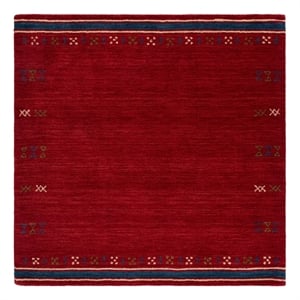 Safavieh Himalaya 6'-0&quot x 6'-0&quot Wool  Hand Loomed Rug in Red