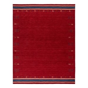 Safavieh Himalaya 8'-0&quot x 10'-0&quot Wool  Hand Loomed Rug in Red