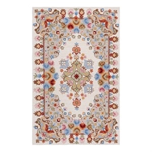 Safavieh Chelsea 4'-0&quot x 6'-0&quot Wool and Cotton Hand Tufted Rug in Ivory / Gray