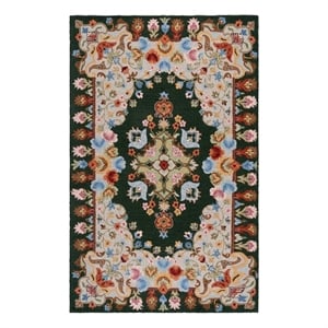Safavieh Chelsea 5'-0&quot x 8'-0&quot Wool and Cotton Hand Tufted Rug in Green / Gray