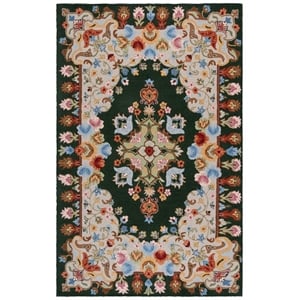 Safavieh Chelsea 6'-0&quot x 9'-0&quot Wool and Cotton Hand Tufted Rug in Green / Gray