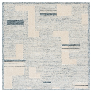 Safavieh Harvest 6'-0&quot x 6'-0&quot Wool Hand Tufted Rug in Blue / Ivory