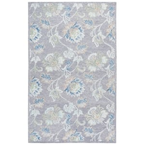 Safavieh Jardin 6'-0&quot x 9'-0&quot Wool and Cotton Hand Tufted Rug in Gray / Blue
