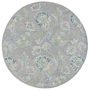 Safavieh Jardin 6'-0&quot x 6'-0&quot Wool and Cotton Hand Tufted Rug in Gray / Blue