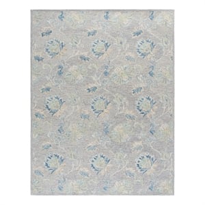 Safavieh Jardin 9'-0&quot x 12'-0&quot Wool and Cotton Hand Tufted Rug in Gray / Blue