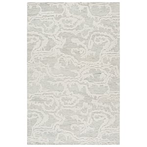 Safavieh Harvest 6'-0&quot x 9'-0&quot Wool and Cotton Hand Tufted Rug in Gray / Ivory