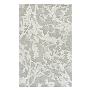 Safavieh Harvest 4'-0&quot x 6'-0&quot Wool and Cotton Hand Tufted Rug inLightGray/Ivory