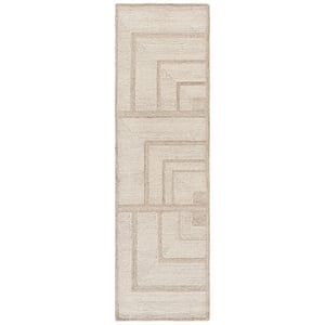 Safavieh Harvest 2'-3&quot x 8'-0&quot Wool and Cotton Hand Tufted Rug in Beige / Ivory