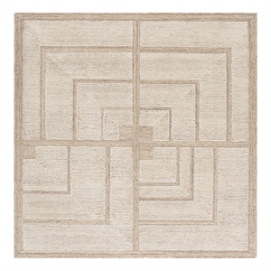 Safavieh Harvest 6'-0&quot x 6'-0&quot Wool Hand Tufted Rug in Beige / Ivory