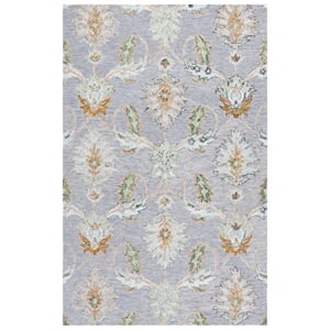 Safavieh Jardin 6'-0&quot x 9'-0&quot Wool and Cotton Hand Tufted Rug in Gray / Green