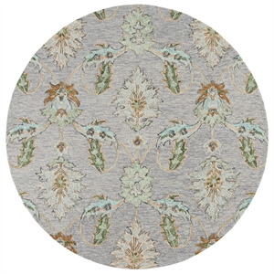 Safavieh Jardin 6'-0&quot x 6'-0&quot Wool and Cotton Hand Tufted Rug in Gray / Green