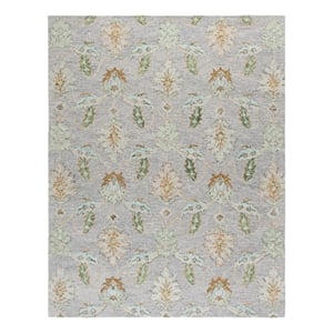Safavieh Jardin 9'-0&quot x 12'-0&quot Wool and Cotton Hand Tufted Rug in Gray / Green