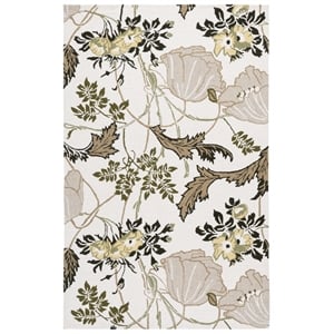Safavieh Jardin 3'-0&quot x 5'-0&quot Wool and Cotton Hand Tufted Rug in Ivory / Green