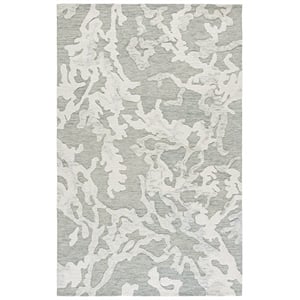Safavieh Harvest 6'-0&quot x 9'-0&quot Wool and Cotton Hand Tufted Rug inLightGray/Ivory