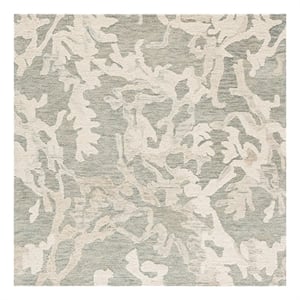 Safavieh Harvest 6'-0&quot x 6'-0&quot Wool and Cotton Hand Tufted Rug inLightGray/Ivory