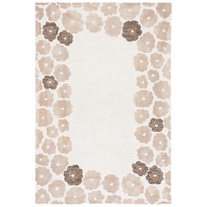 Safavieh Jardin 6'-0&quot x 9'-0&quot Wool Hand Tufted Rug in Beige / Ivory