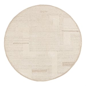 Safavieh Harvest 6'-0&quot x 6'-0&quot Wool Hand Tufted Rug in Beige / Ivory