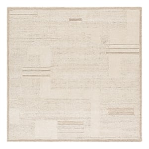 Safavieh Harvest 6'-0&quot x 6'-0&quot Wool Hand Tufted Rug in Beige / Ivory