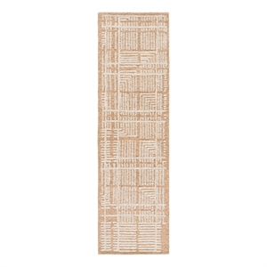 Safavieh Harvest 2'-3&quot x 8'-0&quot Wool Hand Tufted Rug in Gold / Ivory