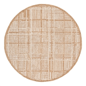 Safavieh Harvest 6'-0&quot x 6'-0&quot Wool Hand Tufted Rug in Gold / Ivory