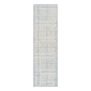 Safavieh Harvest 2'-3&quot x 8'-0&quot Wool and Cotton Hand Tufted Rug in Blue / Ivory