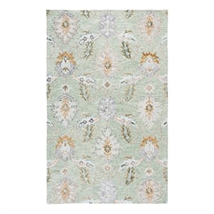 Safavieh Jardin 5'-0&quot x 8'-0&quot Wool and Cotton Hand Tufted Rug in Sage / Green