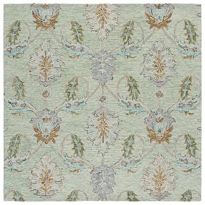 Safavieh Jardin 6'-0&quot x 6'-0&quot Wool and Cotton Hand Tufted Rug in Sage / Green