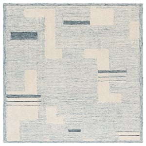 Safavieh Harvest 8'-0&quot x 10'-0&quot Wool Hand Tufted Rug in Blue / Ivory