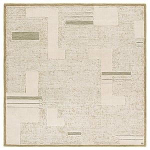 Safavieh Harvest 8'-0&quot x 10'-0&quot Wool Hand Tufted Rug in Green / Ivory