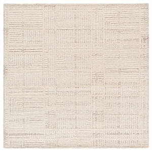 Safavieh Harvest 6'-0&quot x 6'-0&quot Wool Hand Tufted Rug in Beige / Ivory