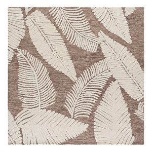Safavieh Jardin 6'-0&quot x 6'-0&quot Wool and Cotton Hand Tufted Rug in Brown / Ivory