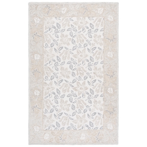 Safavieh Jardin 9'-0&quot x 12'-0&quot Wool and Cotton Hand Tufted Rug in Ivory / Gray