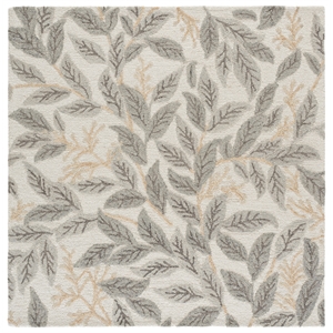 Safavieh Jardin 6'-0&quot x 6'-0&quot Wool and Cotton Hand Tufted Rug in Ivory / Gray