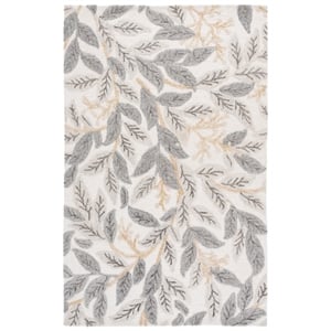 Safavieh Jardin 9'-0&quot x 12'-0&quot Wool and Cotton Hand Tufted Rug in Ivory / Gray