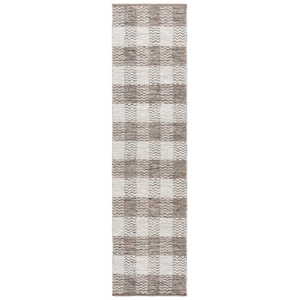 Safavieh Kilim 2'-3&quot x 9'-0&quot Wool and Cotton Hand Woven Rug in Light Gray /Brown