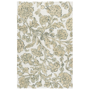 Safavieh Jardin 6'-0&quot x 9'-0&quot Wool and Cotton Hand Tufted Rug in Ivory / Green